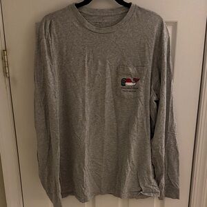 Vineyard Vines Men's NC Gray Long Sleeve Shirt